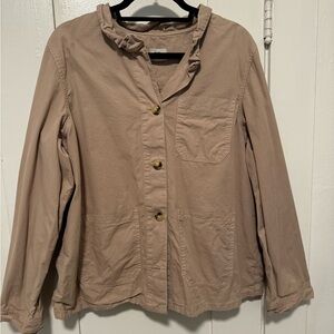 J Crew Khaki Button Down Top